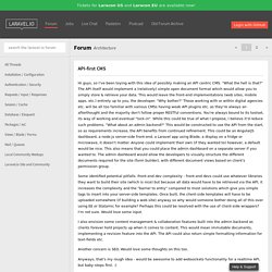API-first CMS - Laravel.IO - The Official Laravel PHP Framework Community Portal
