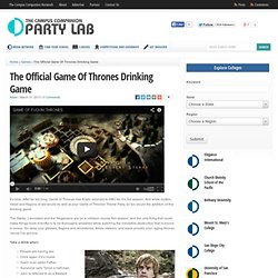 The Official Game Of Thrones Drinking Game