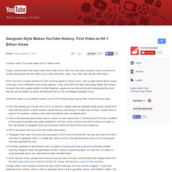 Gangnam Style Makes YouTube History: First Video to Hit 1 Billion Views
