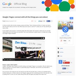 Google+ Pages: connect with all the things you care about