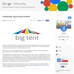 DatenDialog - Big Tent goes to Berlin