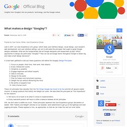 What makes a design "Googley"?