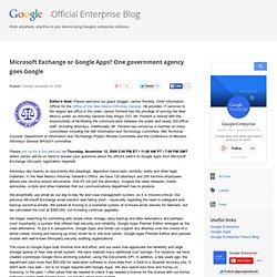 Microsoft Exchange or Google Apps? One government agency goes Google