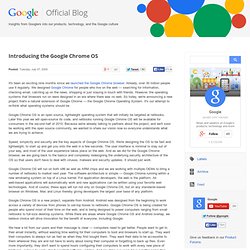 Introducing the Google Chrome OS