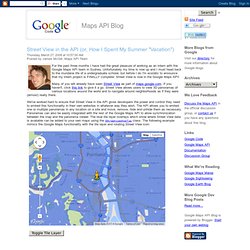 Street View in the API (or, How I Spent My Summer "Vacation")