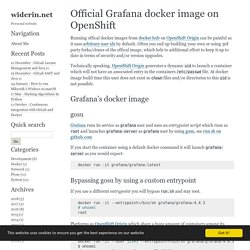 Official Grafana docker image on OpenShift — widerin.net