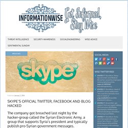 Skype’s Official Twitter, Facebook and Blog Hacked