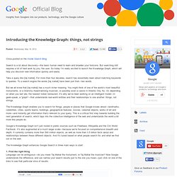 Introducing the Knowledge Graph: things, not strings