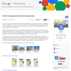 Similar Images graduates from Google Labs