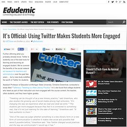 It's Official: Using Twitter Makes Students More Engaged