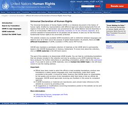 Official UN Universal Declaration of Human Rights Home Page