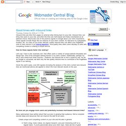 Good times with inbound links