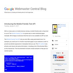 Official Google Webmaster Central Blog: mobile-friendly