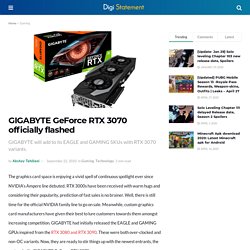 GIGABYTE GeForce RTX 3070 officially flashed