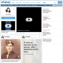 Tom Hanks' video "OFFICIALLY on Facebook!" on WhoSay