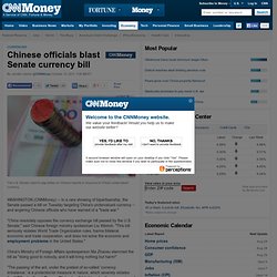 Chinese officials infuriated over Senate's currency bill - Oct. 11
