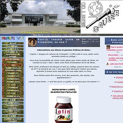 Site officiel du collège Galilée de Limay (78520) - Faut-il choisir Latin en Cinquième, ou non ?