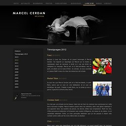 Site officiel Marcel Cerdan - Livre d'Or