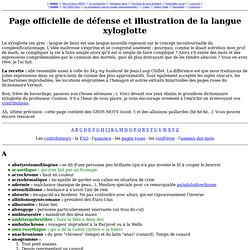 Page officielle de défense et illustration de la langue xyloglotte