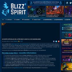 Les notes officielles de la pré-mise à jour 9.0.1 de Shadowlands - BlizzSpirit : News et guides