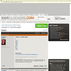 Catalyst 11.1 officiellt släppt! - Radeon