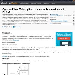 Create offline Web applications on mobile devices with HTML5