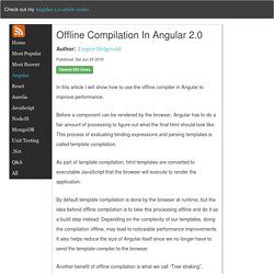 Offline Compilation in Angular 2.0