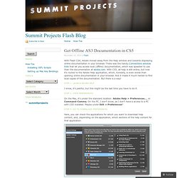 Get Offline AS3 Documentation in CS5 « Summit Projects Flash Blog