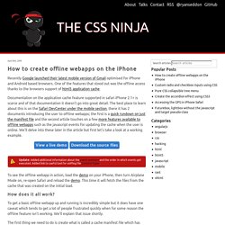The CSS Ninja - Web tech, front-end performance & silly ideas