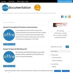 Offres d'emploi Archives