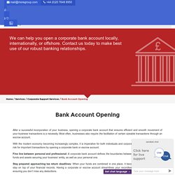 Offshore Corporate Bank Account - Foreign Bank Account Services
