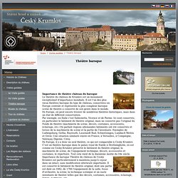 Oficiální stránky zámku Český Krumlov - Théâtre baroque