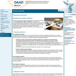 Oficina México, D.F. - Requisitos de admisión