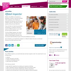 Ofsted inspector Job Information
