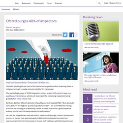 Ofsted purges 40% of inspectors