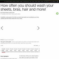 How often you should wash your