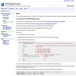 ofxffglplugin - openFrameworks addon for compiling FreeFrameGL plugins