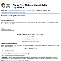 Oil and Gas Regulation 2002