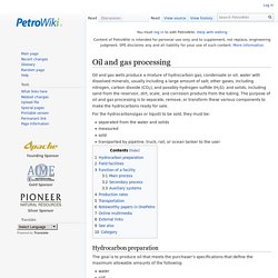 Oil and gas processing - PetroWiki