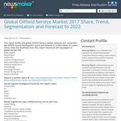 Global Oilfield Service Market 2017 Share, Trend, Segmentation and Forecast to 2022