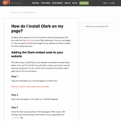 How do I install Olark on my page?