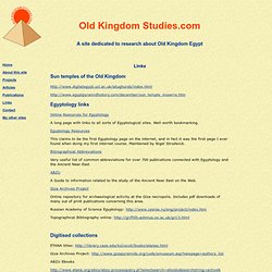 Old Kingdom Egypt Studies