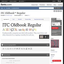ITC Oldbook Regular - desktop font