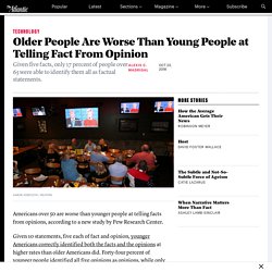 Older People Are Worse Than Young People at Telling Fact From Opinion