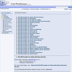 OLE DB Providers