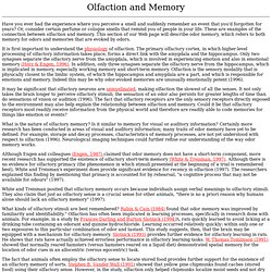 Olfaction and Memory