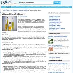 Olive Oil Uses for Beauty