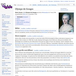 Olympe de Gouges, la rédactrice de la Déclaration des Droits de la femme et de la citoyenne