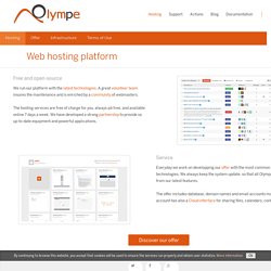 Olympe - Web hosting platform