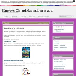 Bénévoles Olympiades nationales 2017